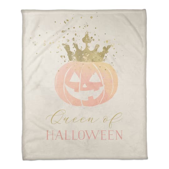 Queen of Halloween Fleece Blanket